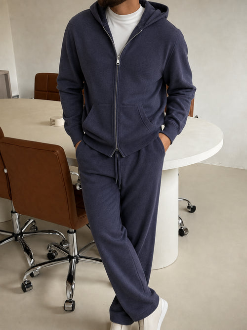 Cremona Hooded Knit Tracksuit - Graphite