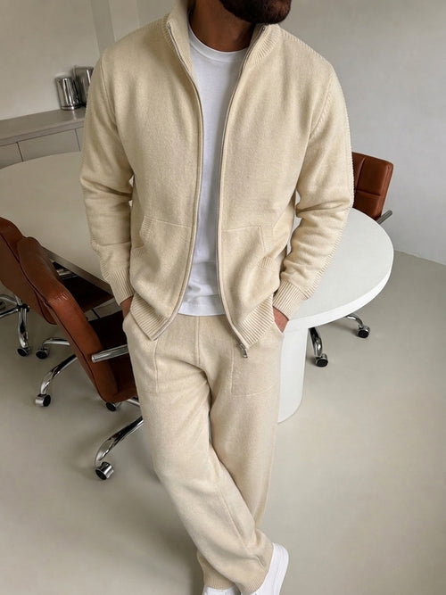 Bergamo Knit Tracksuit - Beige