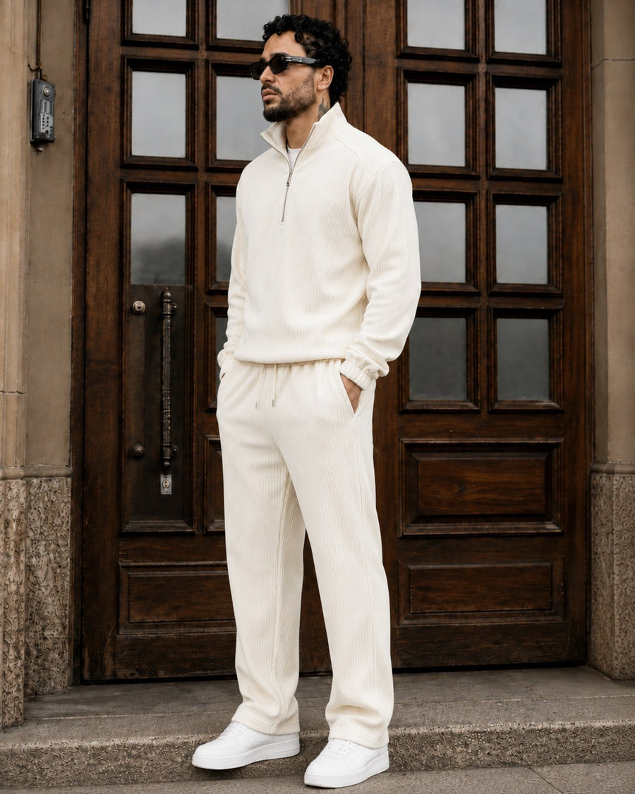 Garda Half-Zip Tracksuit - Cream