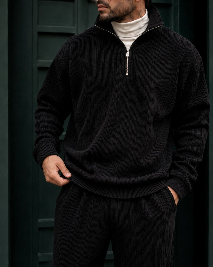 Garda Half-Zip Tracksuit - Black