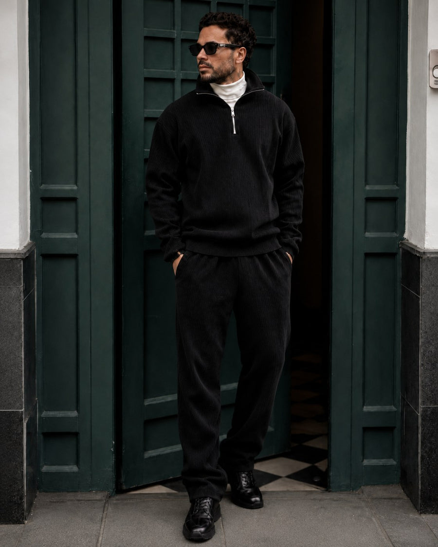Garda Half-Zip Tracksuit - Black