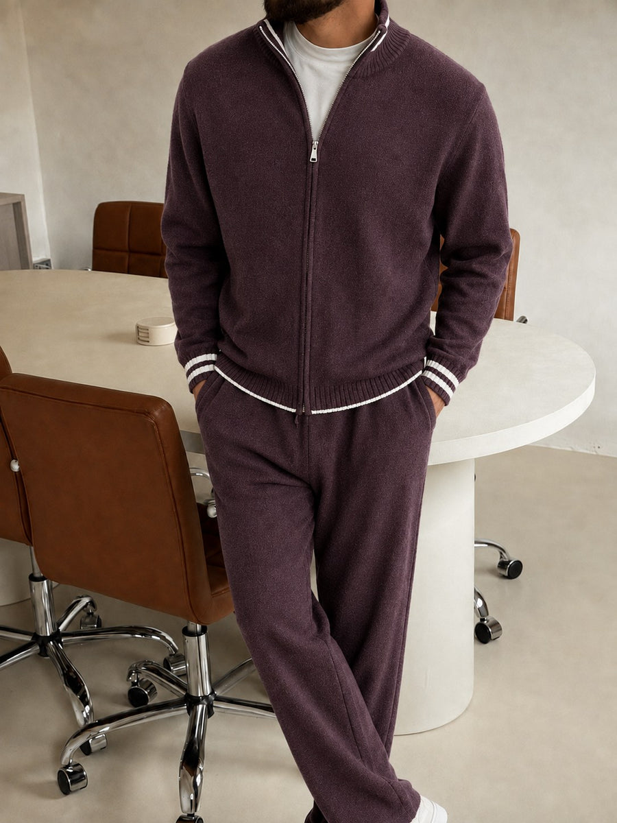 Lucca Knit Tracksuit - Chocolate
