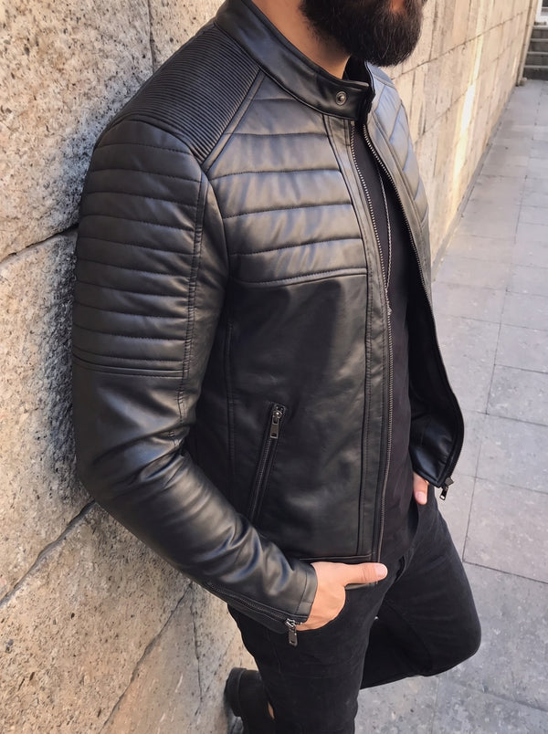 Ferrara Quilted Leather Jacket fit