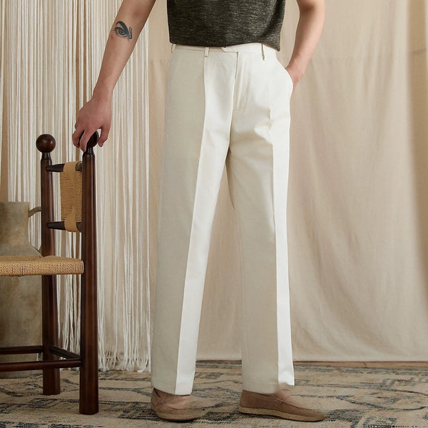 Biella Cotton Trousers fabric