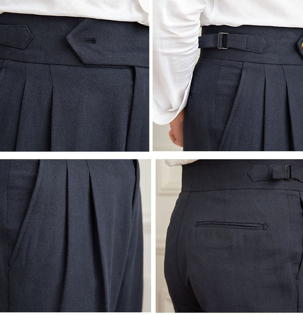 Isernia Cotton-Linen Trousers fabric