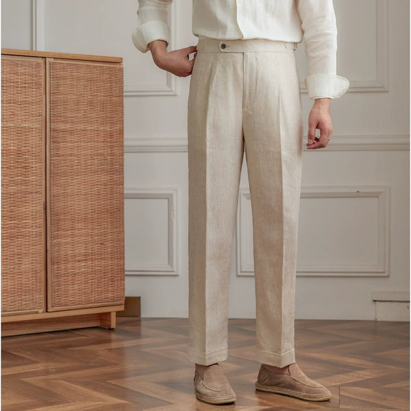 Rimini Linen Dress Trousers fabric