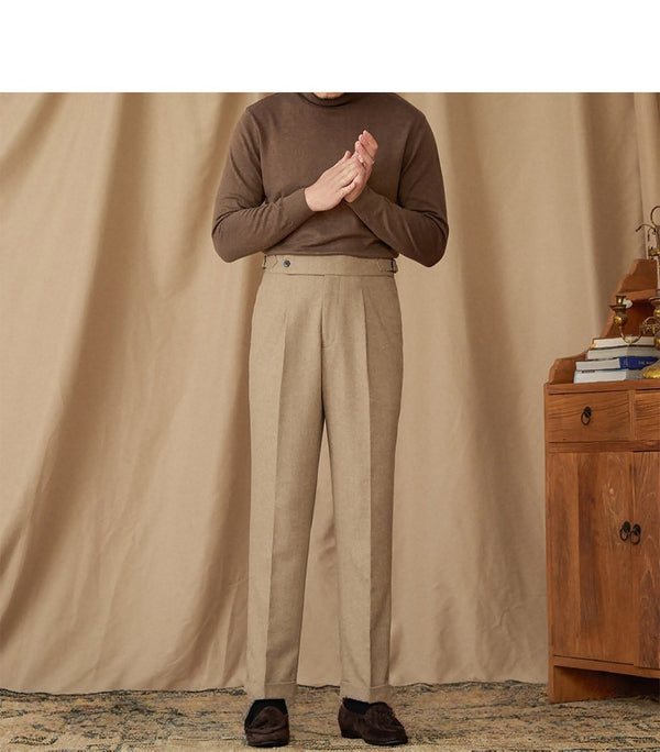 Andria Wool-Blend Dress Trousers fit