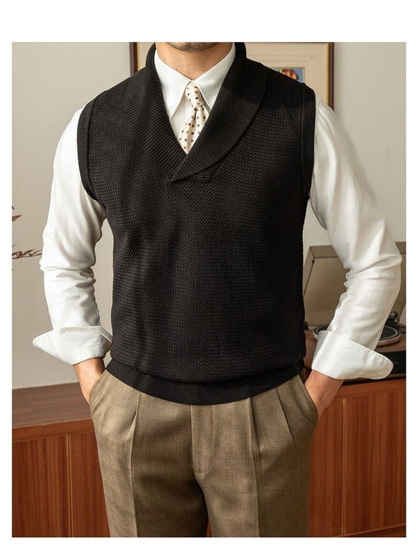 Lecce Knit Vest detail