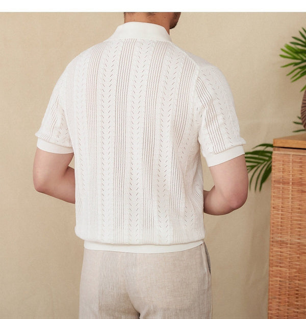 Aosta Cotton Polo Shirt detail