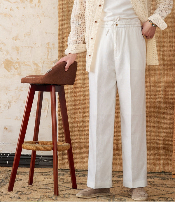 Brindisi Linen Trousers detail