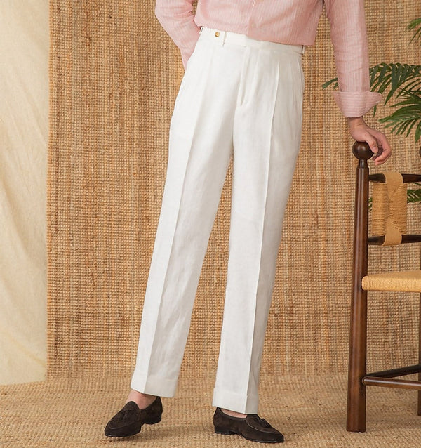 Cesena Linen Dress Trousers detail