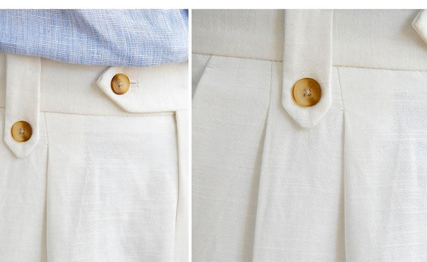 Chieti Linen-Blend Trousers detail