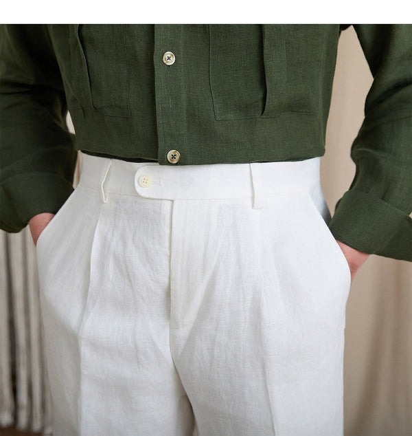 Nuoro Linen Shorts detail