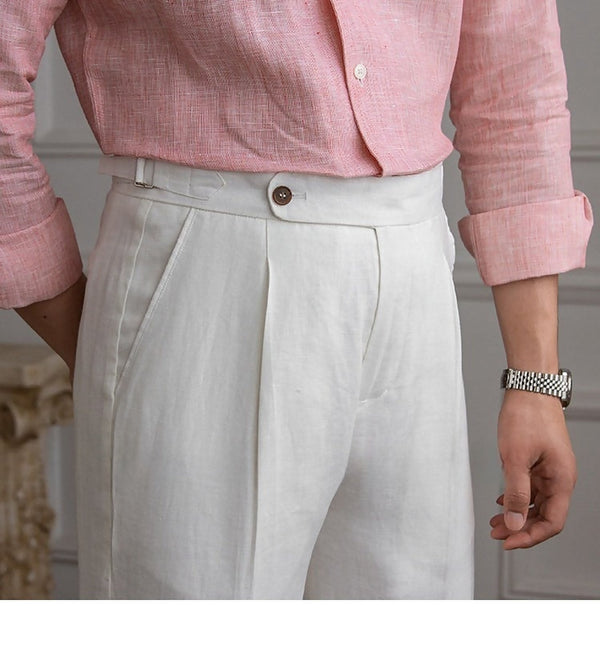 Livorno Linen Dress Trousers detail