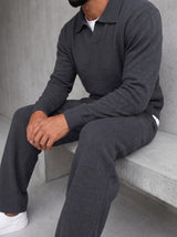 Parma Knit Polo Set - Graphite
