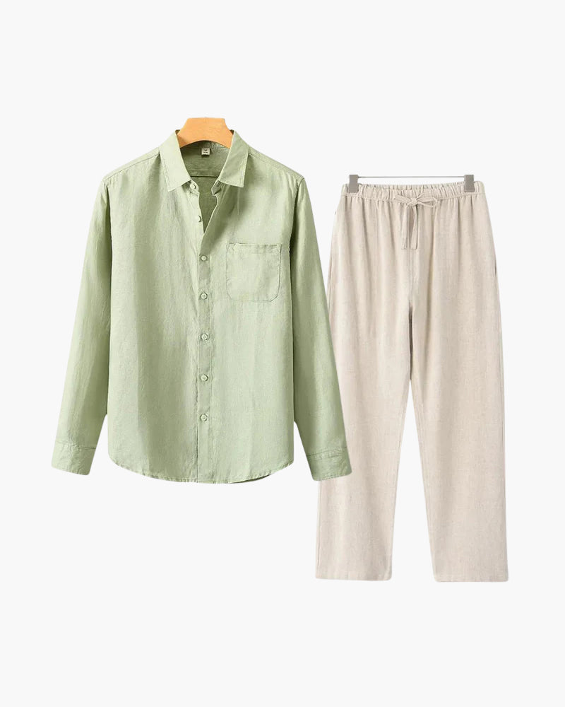Linen Long-Sleeve Set