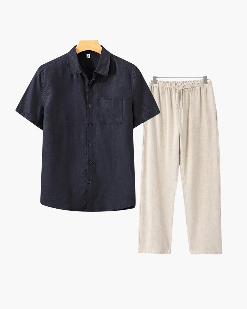Linen Short-Sleeve Set