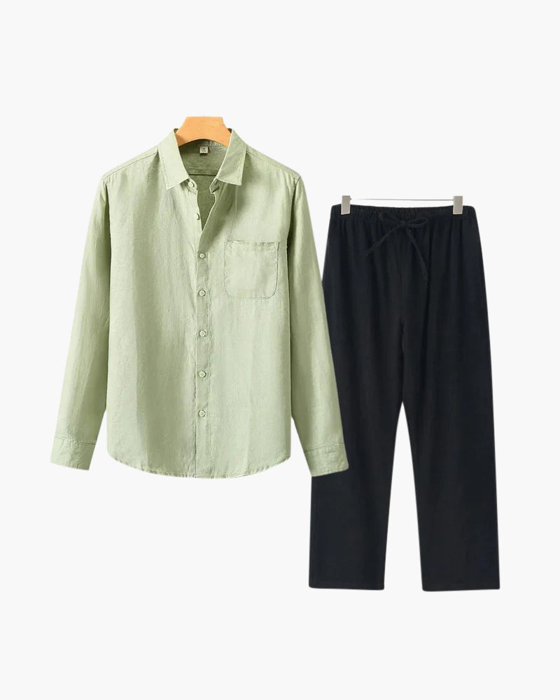 Linen Long-Sleeve Set