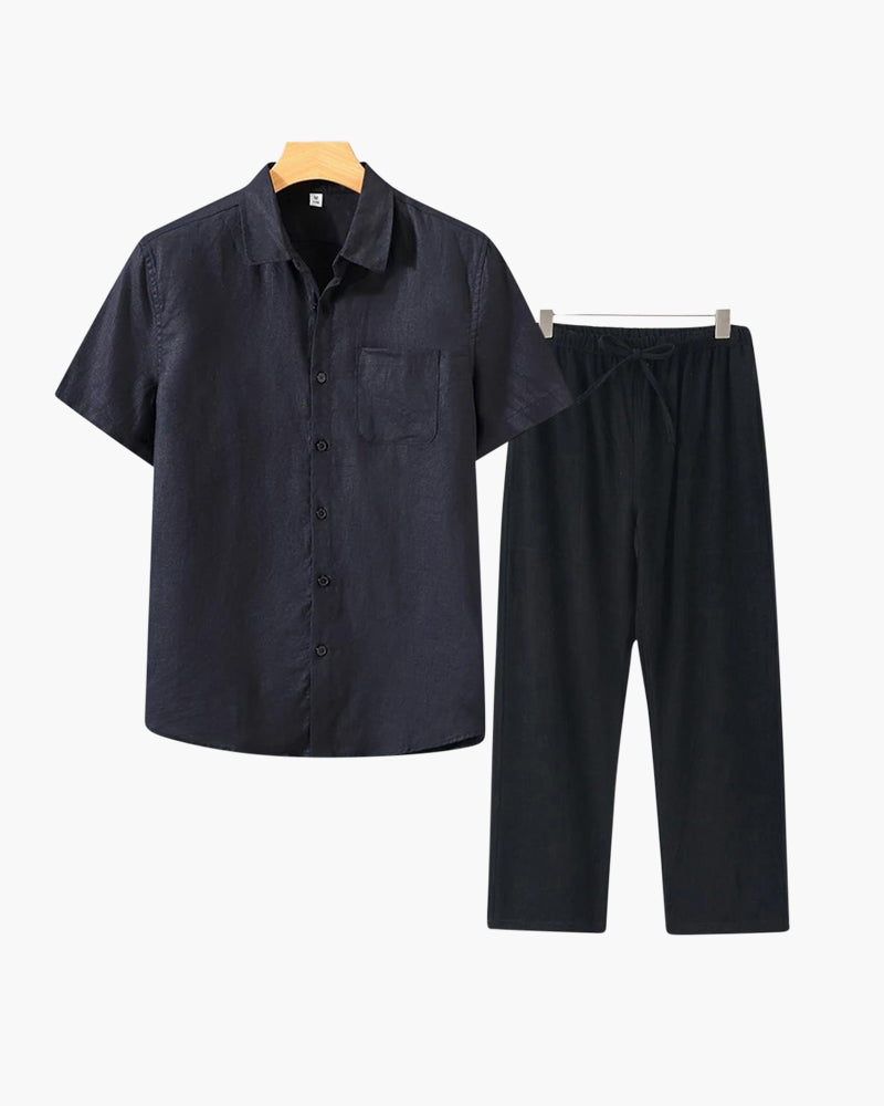 Linen Short-Sleeve Set