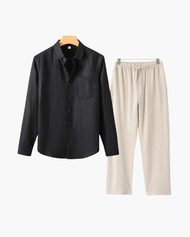 Linen Long-Sleeve Set