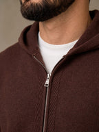 Cremona Hooded Knit Tracksuit - Chocolate