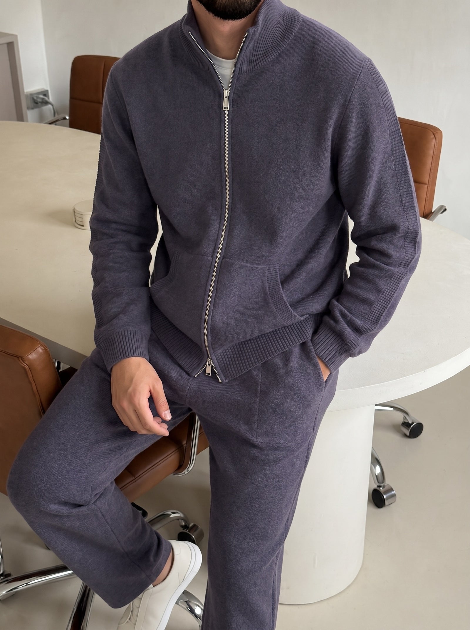 Bergamo Knit Tracksuit - Graphite