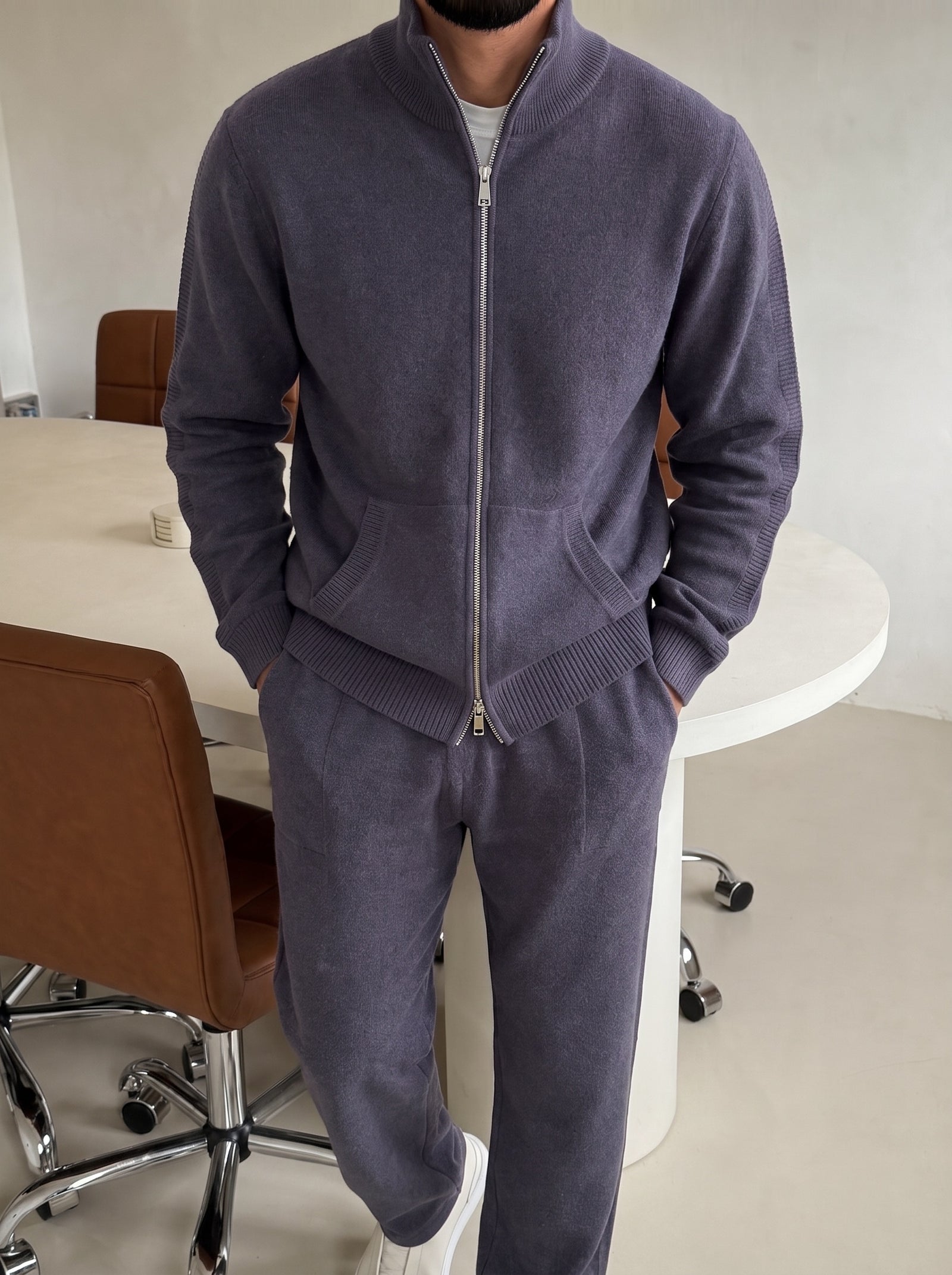 Bergamo Knit Tracksuit - Graphite