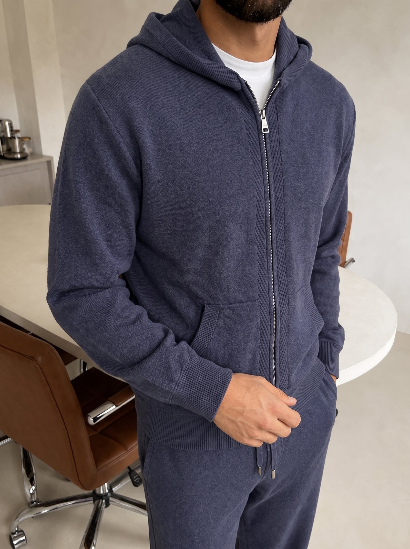 Cremona Hooded Knit Tracksuit - Graphite