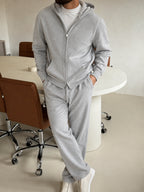 Cremona Hooded Knit Tracksuit - Gray