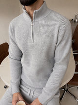 Ravenna Knit Polo Set - Gray