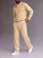 Parma Knit Polo Set - Beige