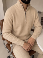 Ravenna Knit Polo Set - Beige