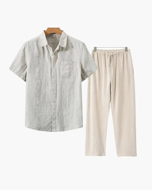 Linen Short-Sleeve Set