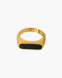 Obsidian Enamel Statement Ring