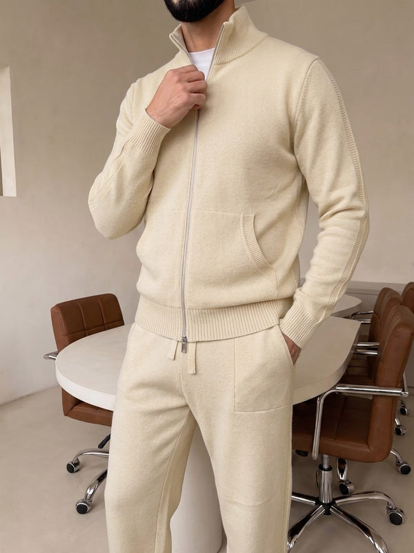 Bergamo Knit Tracksuit - Beige detail