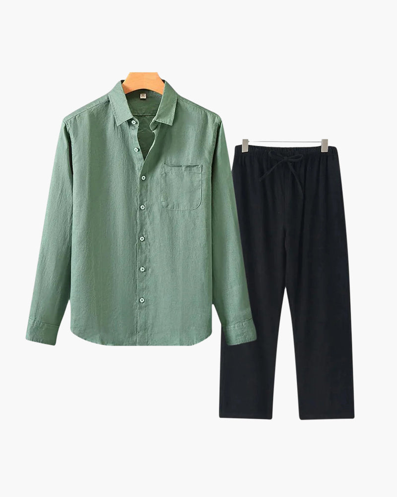 Linen Long-Sleeve Set
