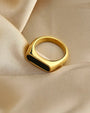 Obsidian Enamel Statement Ring