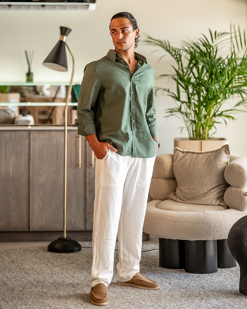 Linen Long-Sleeve Set