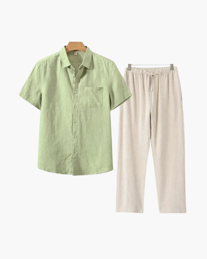 Linen Short-Sleeve Set
