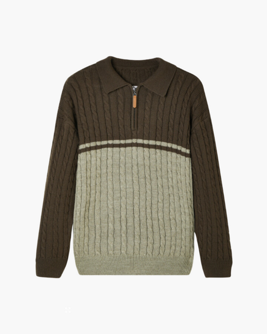 Premium Wool Zip-Up Sweater