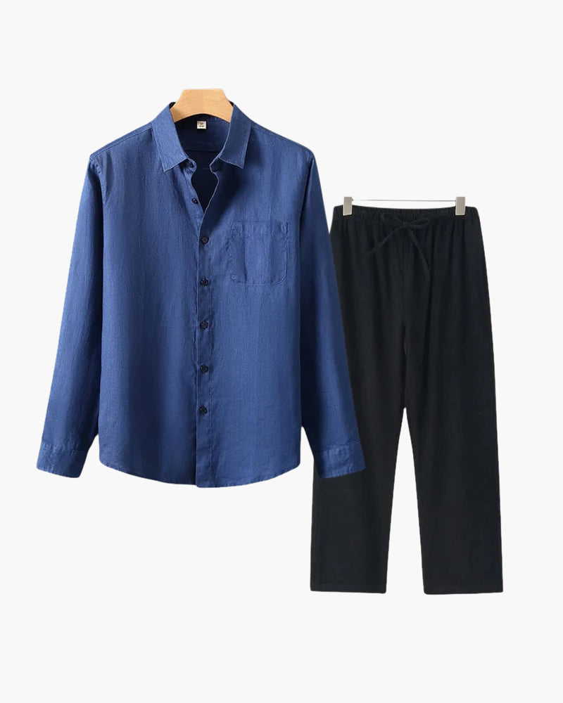 Linen Long-Sleeve Set
