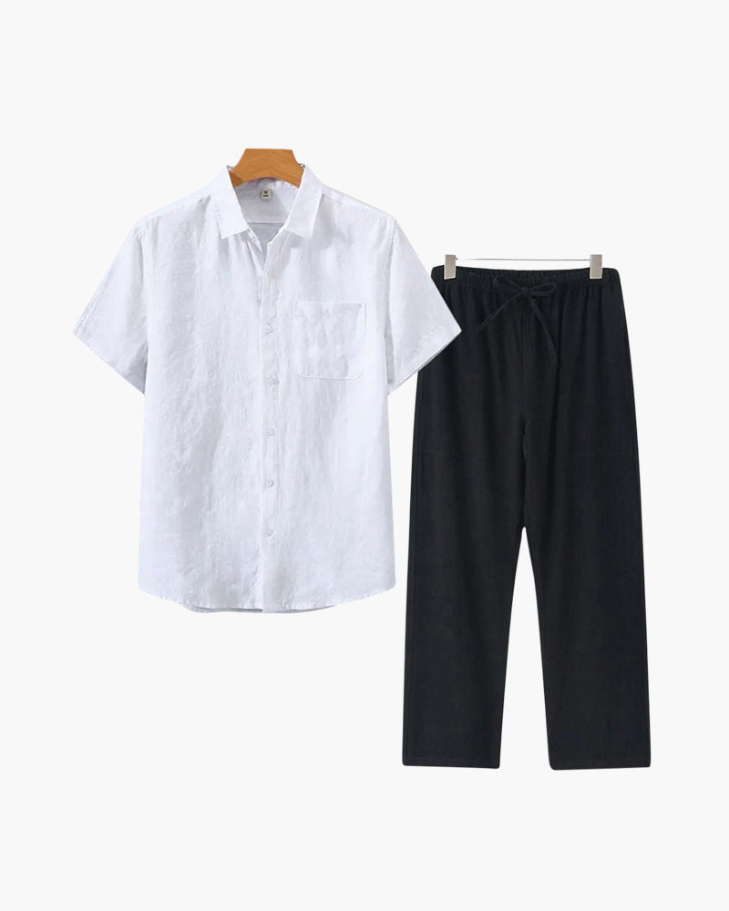 Linen Short-Sleeve Set