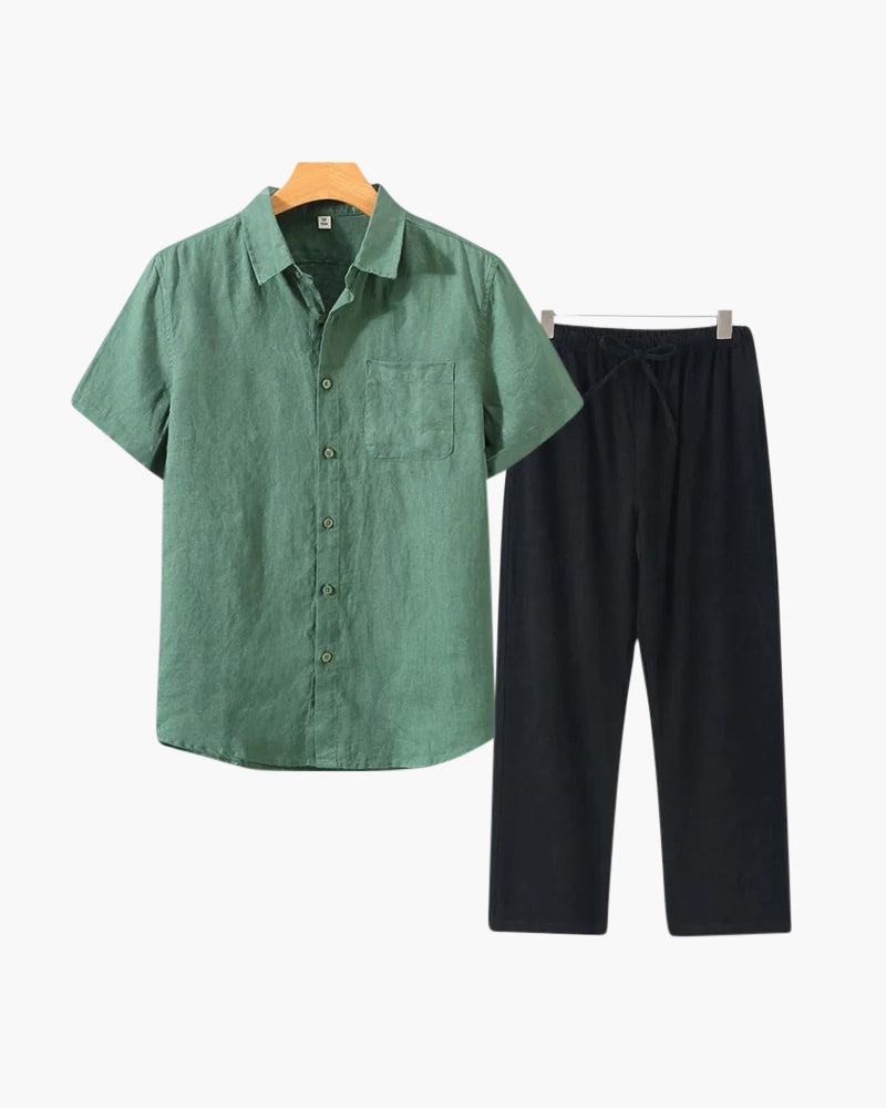 Linen Short-Sleeve Set