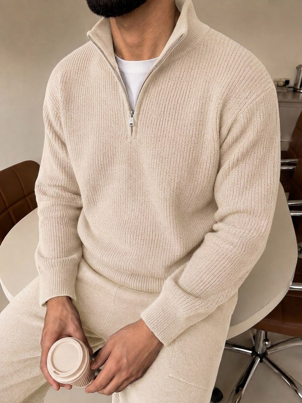 Ravenna Knit Polo Set - Ivory detail