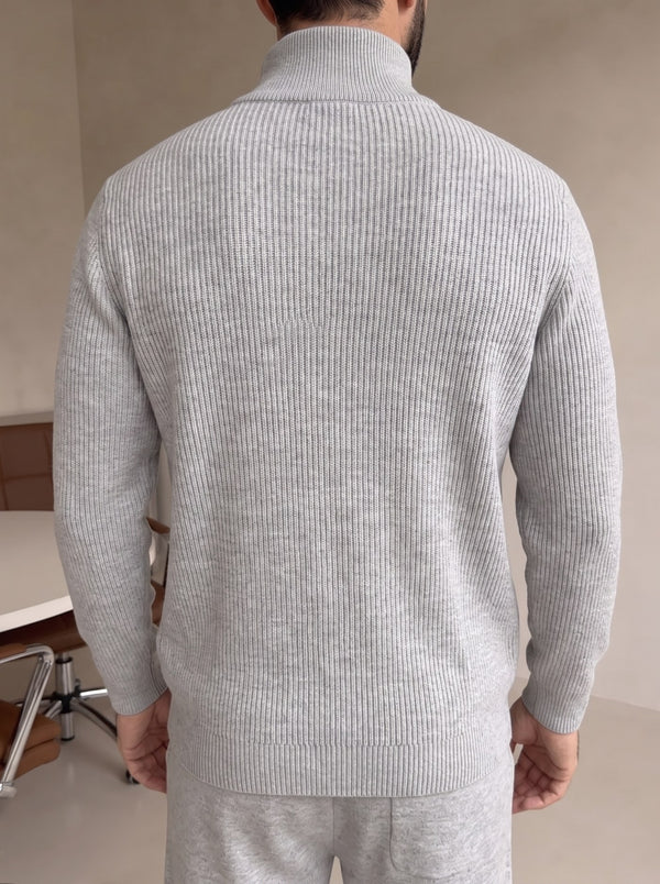 Ravenna Knit Polo Set - Gray fit