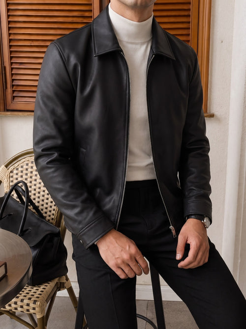 Pavia Leather Jacket - Black