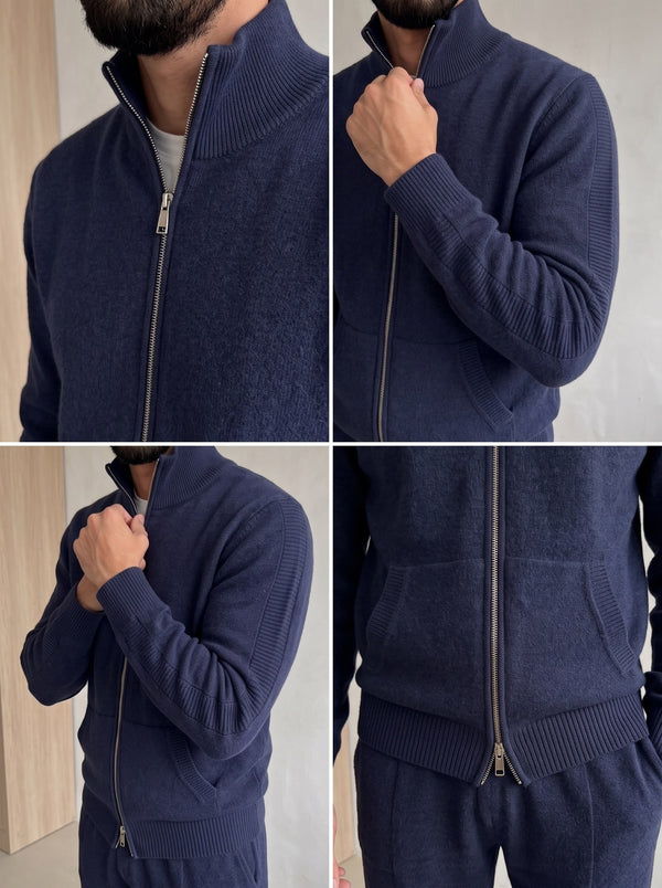 Bergamo Knit Tracksuit - Navy