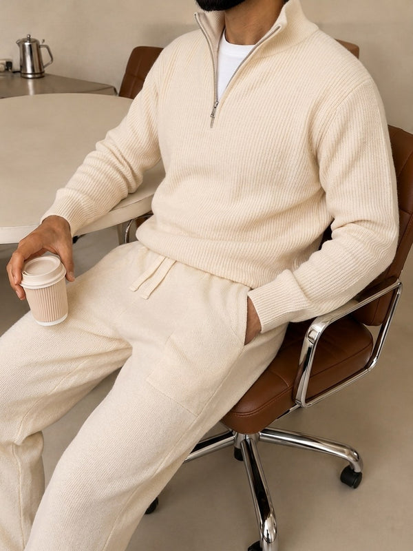 Ravenna Knit Polo Set - Ivory fit