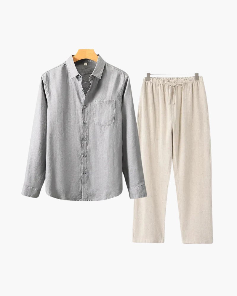 Linen Long-Sleeve Set