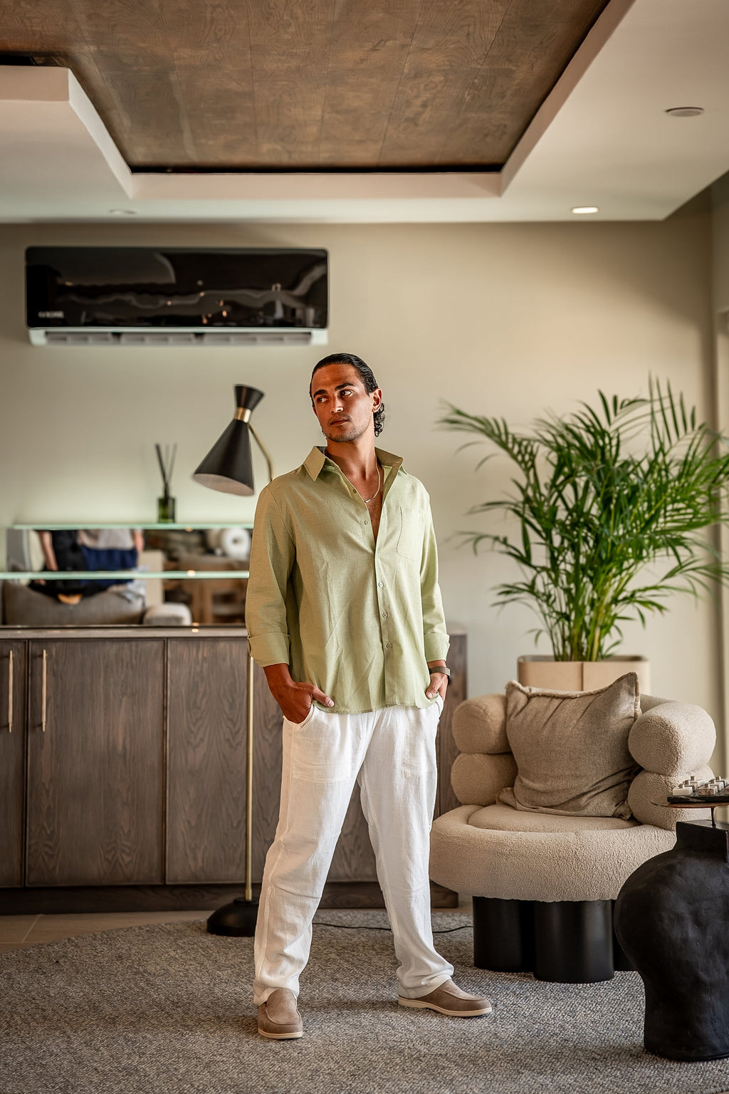 Linen Long-Sleeve Set